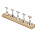 Miniatyrbillede 5 af 11: Magnetisk neglevisning stativ log legering DIY træning fingernegl display holder til skønhedssalon