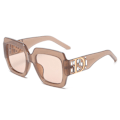 Miniatyrbillede 2 af 6: Retro Rimless Aviator Solbriller til Kvinder Mænd Klassisk Dame UV400 Beskyttelse Gradient Linse Solbriller