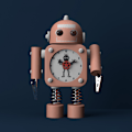 Miniatyrbild 1 av 4: SAYTAY Sovrum Väckarklocka, Robot Väckarklocka, Student Heminredning Bordsur