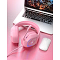Pikkukuva 4 / 6: Z30 Pink Gaming -kuulokkeet PS4:lle, PS5:lle, Xbox Onelle, PC:lle, langalliset korvan yli -kuulokkeet melunvaimennusmikrofonilla, LED-virtaava RGB-valo,