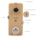 Miniatyrbild 7 av 11: Phaser-effekt ljudprocessor elektrisk gitarr effektpedal gitarrdelar tillbehör