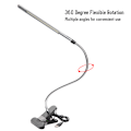 Miniatyrbild 11 av 11: Bärbar USB LED-klämma bordslampa justerbar skrivbordslampa för tatuering/manikyr/smink svart
