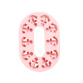 Miniatyrbillede 1 af 5: Ankerkæde silikone chokolade slik kage bageform is gitterform krystal dråbe limform (Pink)