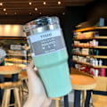 Pikkukuva 2 / 7: SAYTAY Classic Tumbler 20 oz Ruostumattomasta Teräksestä Valmistettu Kaksoisellä Seinällä Varustettu Tyhjiöeristetty Tumbler Matkakahvikuppi Kannella (Vihreä)