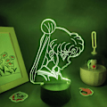 Miniatyrbillede 3 af 5: 3D LED Lampe 3D Illusion Lampe Anime Sailor Moon 3D Lampe Sailor Moon LED Natlampe til Børn Pige Soveværelse Dekoration Manga Jul Fødselsdag