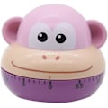 Miniatyrbillede 1 af 4: Sød abe maskine timere 60 minutter mekanisk køkken madlavning timer manuel timer køkkenredskab med magnet (lilla)