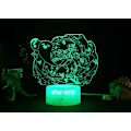 Miniatyrbillede 5 af 8: WJ Genshin Impact Figur 3D LED Natlampe Akryl LED Lampe USB Bordlampe Hjemmeindretning