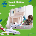 Miniatyrbilde 6 av 7: Flyleker for barn, Bump and Go Action, Småbarnslekefly med LED-blinkende lys og lyder for gutter og jenter 3-12 år gamle (Airbus A380)