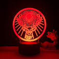Miniatyrbillede 1 af 7: JUSTUP Jagermeister Natlampe 16 Farver med Fjernbetjening 3D Illusion Lampe Børneværelse Dekorative Festlige Lys -- Sort Sæde