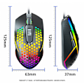 Miniatyrbillede 4 af 4: Gaming-mus, kablet ergonomisk gaming-mus med 6 programmerbare knapper, til Windows PC-gamere (sort)