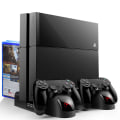 Miniatyrbild 1 av 5: PS4-stativ kylfläktstation för Playstation 4/PS4 Slim/PS4 Pro, PS4 Pro vertikalt stativ med 12 spelplatser