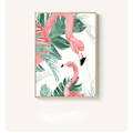 Miniatyrbild 6 av 7: Flamingoer i naturen Väggkonst Canvas Tryck Affisch, Enkelt Mode Vattenfärg Konst Ritning Dekor (Set om 3 Oinramade, 24''x31.5'')
