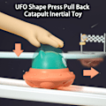 Miniatyrbillede 2 af 8: Ejektion Inertial Legetøj Uddannelsesmæssig Underholdning Mini UFO Form Træk Tilbage Tryk for at Glide Legetøjsbil Fødselsdagsgave(Lille Monster)