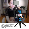 Miniatyrbild 2 av 11: PULUZ Smartphone Video Rig + LED Studio Light + Videomikrofon + Mini Tripod Set