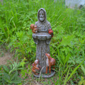 Miniatyrbillede 3 af 6: St. Francis og venner have statue med fuglefoder Kreativ harpiks håndværk statue til have gård dekoration