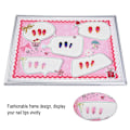 Miniatyrbillede 9 af 9: Skum negletips display ramme bærbar tom neglekunst display kort manicure værktøj pink