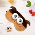 Miniatyrbild 3 av 7: Sovmasker, Söt Plysch Sovmask Lätt Justerbar Ögonbindel Fuskpäls Mask för Kvinnor Män Barn Sömn Resa Tupplur