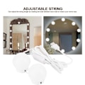 Miniatyrbillede 7 af 11: LED-pære spejl lys forfængelighed USB touch switch spejl lampe kit linse forlygte pærer kit 2 pærer