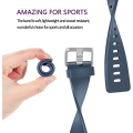 Miniatyrbillede 4 af 6: Den smarte urrem er kompatibel med Fitbit versa Smartwatch, versa 2 og versa Lite se ure til kvinder og mænd（ Slate Blue-L）