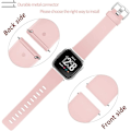 Pikkukuva 5 / 6: Älykellon ranneke sopii Fitbit versa älykellolle, versa 2 ja versa Lite se -kelloille naisille ja miehille (Pink-L)