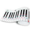 Pikkukuva 2 / 11: 88-näppäiminen Simuloitu Paperinen Elektroninen Keyboard-Tarra Lapsille Pianon Harjoitteluun (T-2)