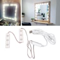 Miniatyrbilde 11 av 11: LED-sminke speil lys justerbar lysstyrke USB-plugg i DIY speil stripe lyspære 2 strenger (6 stk lysbrikker)