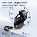Miniatyrbilde 4 av 8: Åpne øre-hodetelefoner Bluetooth 5.3, True Wireless Open Ear Earbuds ENC Clear Talk med 16,2 mm dynamiske drivere 45 timer spilletid trådløs