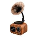 Miniatyrbilde 1 av 5: Retro bærbar mini Bluetooth-høyttaler trådløs høyttaler utendørs TF FM