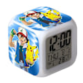 Miniatyrbild 1 av 2: Pikachu Färgglad Väckarklocka LED Kvadratisk Klocka Digital Väckarklocka med Tid, Temperatur, Alarm, Datum