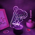 Miniatyrbillede 1 af 5: 3D LED Lampe 3D Illusion Lampe Anime Sailor Moon 3D Lampe Sailor Moon LED Natlampe til Børn Pige Soveværelse Dekoration Manga Jul Fødselsdag