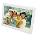 Miniatyrbild 4 av 11: 12-tums 1280*800HD digital fotoram väckarklocka filmspelare album fjärrkontroll vit