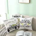Miniatyrbillede 2 af 6: Citron efterårs pudebetræk gult citron print pude blød moderne farmhouse til soveværelse sofa stue 18 x 18 tommer (citron 5)