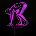 Miniatyrbillede 1 af 5: WJ 3D Svømning Natlys Lampe Illusion Led 7 Farve Skiftende Touch Switch Bord Dekoration Lamper Akryl Flad ABS Base USB Kabel Legetøj