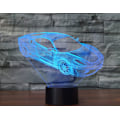 Miniatyrbilde 6 av 8: WJ 3D Luksusbil Fjernkontroll 16 Farger Nattlys Illusjon Akryl LED Bordlampe Sengelampe Barn Soverom Skrivebord Dekor Bursdagsgaver Leke for Barn