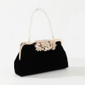 Miniatyrbild 3 av 6: Damkvällväska med blomsterstängning Rhinestone Crystal Clutch Purse för bröllopsfest