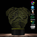 Miniatyrbillede 3 af 6: WJ 3D Sød Fransk Bulldog Mops Form Nyhed Bordlampe LED Nattelys Hjem Indretning Kæledyr Hund Hvalp Dyr 3D Optisk Illusion Lys