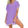 Pikkukuva 4 / 6: Wekity Naisten Uimapuvun Peitteen Chiffon Uimapuvun Bikinin Uimapuvun Rannan Peitteen (Violetti)