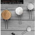 Miniatyrbilde 4 av 5: Rustfritt stål målebegersett 4 stk Metall Culinary Couture for tørre væskekjøkkenutstyr (1, 4-delt sett)