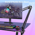 Miniatyrbild 8 av 8: RGB Gaming/Streaming Mikrofon & Mikrofonarm MAONO