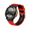 Miniatyrbillede 2 af 4: Dual Color Sportsurrem til Huami Amazfit T-Rex 2, Silikone Udskiftningsarmbånd Red Black