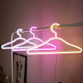 Miniatyrbillede 5 af 5: LED Tøjbøjle Neon Lys Skilt Soveværelse Romantisk Dekoration Pink
