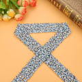 Miniatyrbillede 4 af 5: Rhinestone Bånd Wrap Diamant Mesh Wrap Rulle Glitrende Krystaldekorationer til Bryllup Fødselsdagsgaveindpakning, 2 yard 3CM Bred 180cm Lang (Lyseblå)