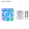 Miniatyrbillede 2 af 5: 20 meter 200 LED Fe Lys Kæde, batteridrevet med fjernbetjening til soveværelse, gårdhave, have multicolor