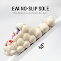Pikkukuva 5 / 5: Hierovat kupladiat naisille ja miehille, hauskat pilvisandaalit, liukumattomat kylpyläsandaalit, pehmeät ja kevyet mukavat suihkuun, makuuhuoneeseen ja kotiin Beige With Charms 67 Women 56 Men