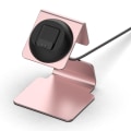 Miniatyrbillede 5 af 5: Til Xiaomi Smart Band 8 Ur Oplader Holder Metal Smartwatch Oplader Stand (uden Oplader) Rose Pink