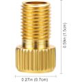 Miniatyrbilde 3 av 5: 4 stk. Presta til Schrader Sykkelventiladapter, Aluminiumlegeringsadapter Konverter Sykkelventil