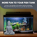 Miniatyrbillede 2 af 3: Akvarium Resin Siddende Buddha Håndværk Zen Stil Statue Ornament Resin Kunstgenstand