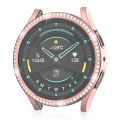 Miniatyrbillede 2 af 5: Hårdt PC-etui til Samsung Galaxy Watch6 44mm, Rhinestone-dekoreret ur-hulhus Pink