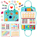 Miniatyrbild 1 av 5: Susimond Aktivitetsbräda för småbarn i åldrarna 1 2 3 4 5, Montessori-leksaker, pedagogisk sensorisk aktivitetsbräda för förskolan