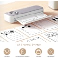 Miniatyrbillede 2 af 5: F2S A4 Størrelse Bærbar Printer Termisk Udskrivning Trådløs BT Rejse Mobilprinter Understøtter 4/8 tommer Kompatibel med Android og iOS Window Mac